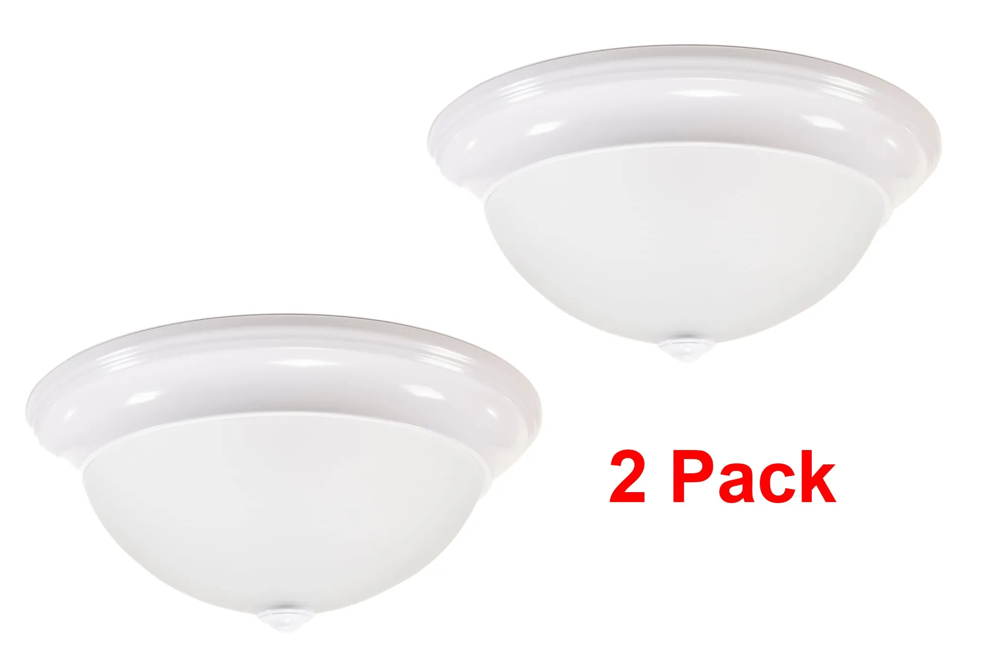 13 Inch Integrated LED Finial Ceiling Flush Mount Fixture, 1850 Lumen, 3K/4K/5K Switch, 90  CRI, in 3 Finishes