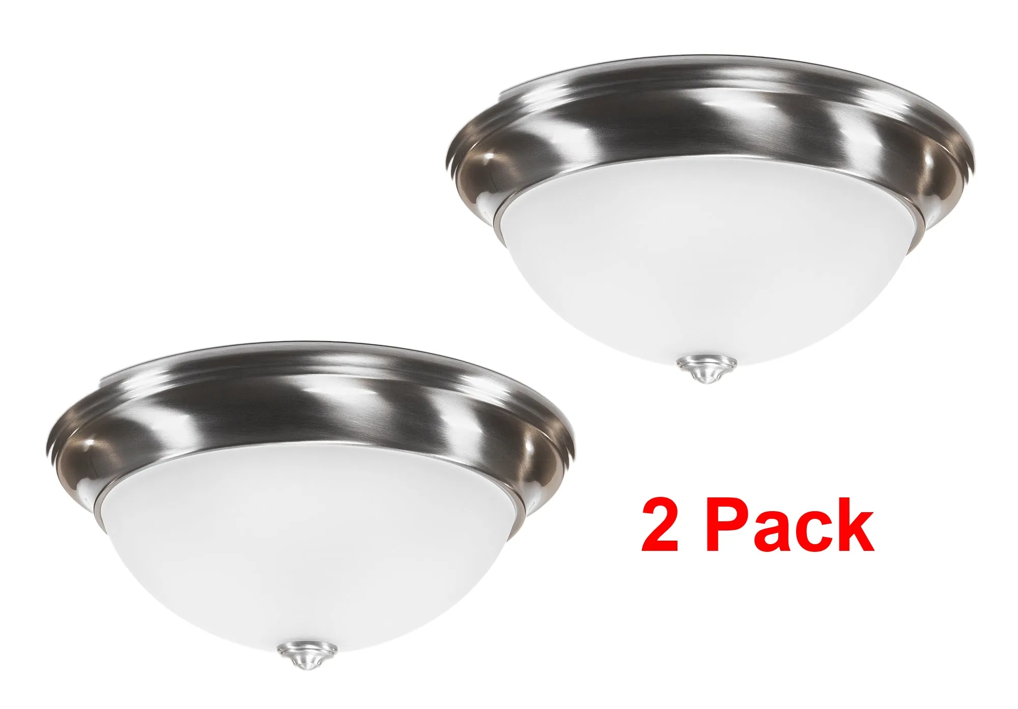 13 Inch Integrated LED Finial Ceiling Flush Mount Fixture, 1850 Lumen, 3K/4K/5K Switch, 90  CRI, in 3 Finishes