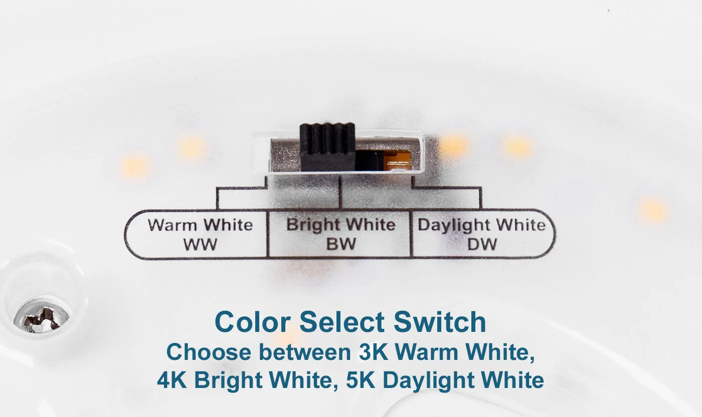 13 Inch Integrated LED Finial Ceiling Flush Mount Fixture, 1850 Lumen, 3K/4K/5K Switch, 90  CRI, in 3 Finishes