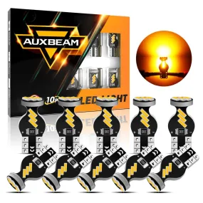 168 2825 W5W T10 LED Interior Light Bulbs 1.5W 300% Brighter 3500K Amber | 10 Bulbs