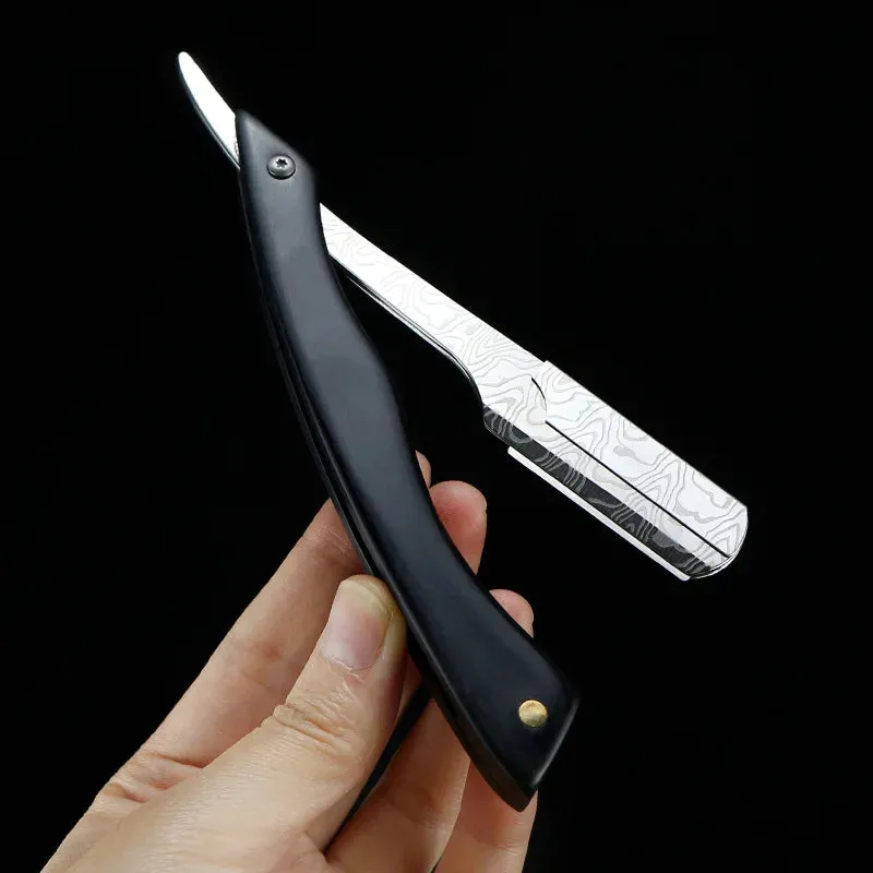 1P Stainless Steel Folding Shave Knife Handle Beard Straight Razor Hair Dressing Tool Men Manual Convenience Hair Trimmer Shaver