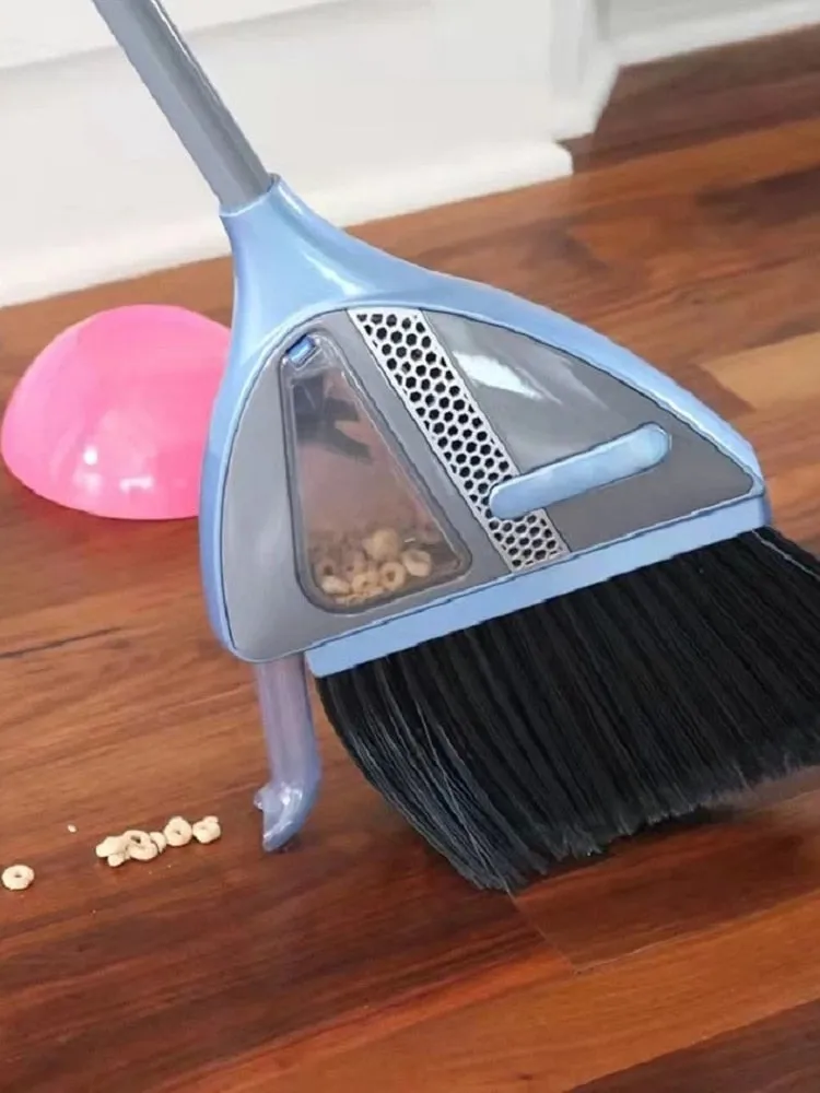 2-in-1 Cordless Sweeper Built -in Vacuum Broom Cleaner