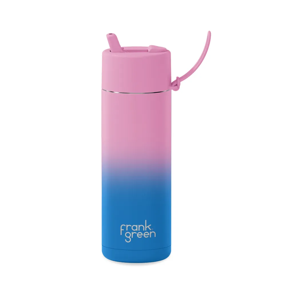 20oz Stainless Steel Ceramic Bottle With Straw - Wild Orchid