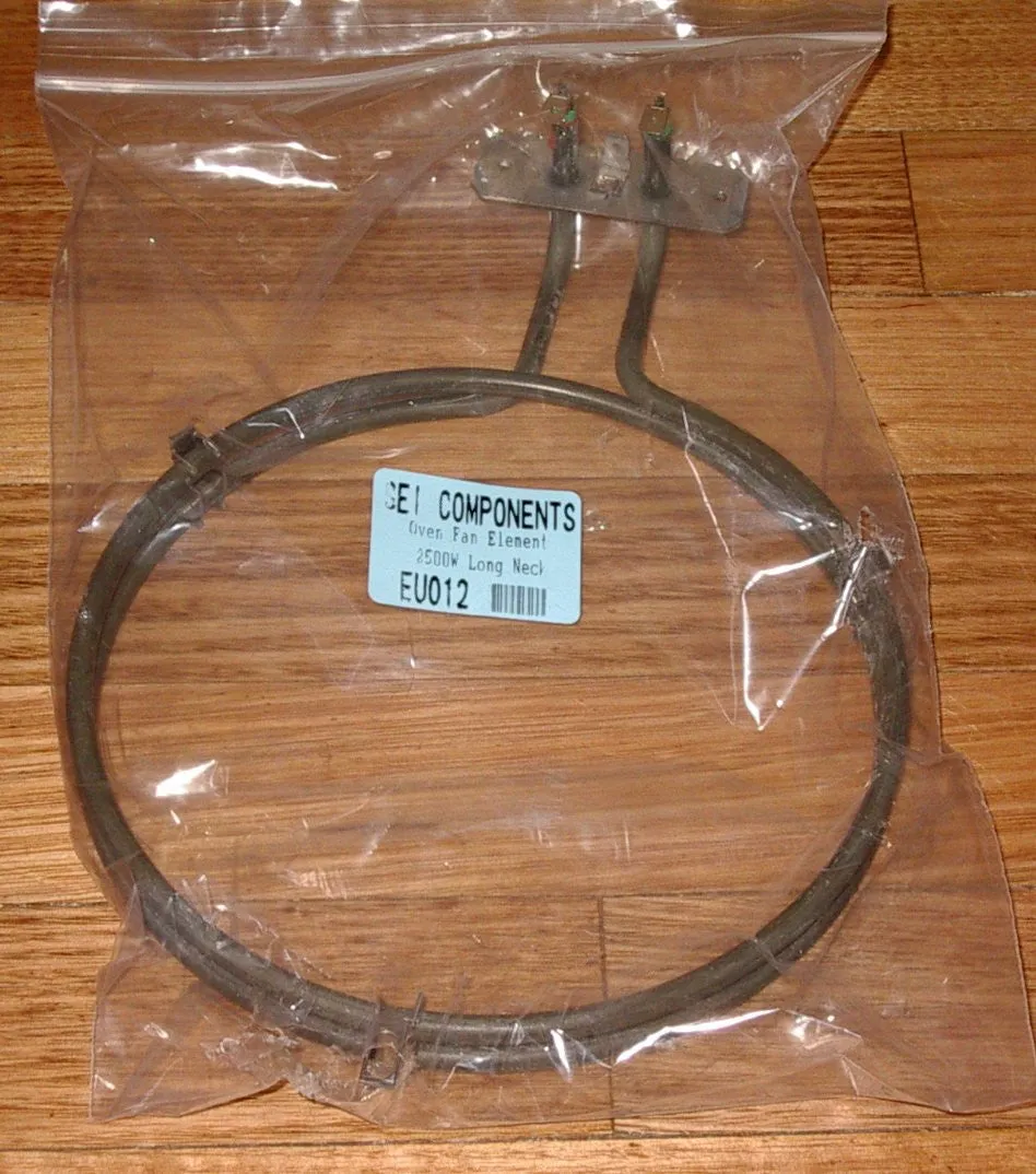 2500Watt Fan Forced Oven Element with Long Neck - Part # EU012