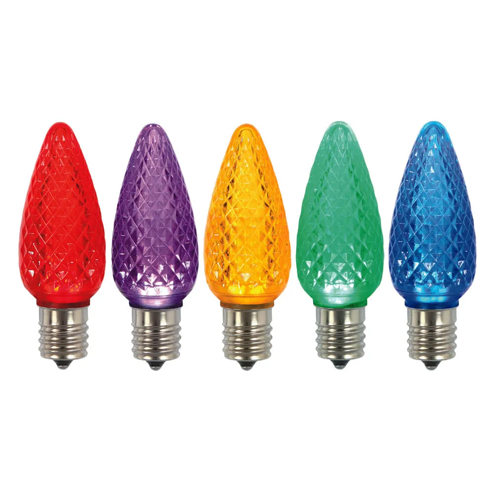 25PK - Vickerman C9 Faceted LED Multi Twinkle Bulb