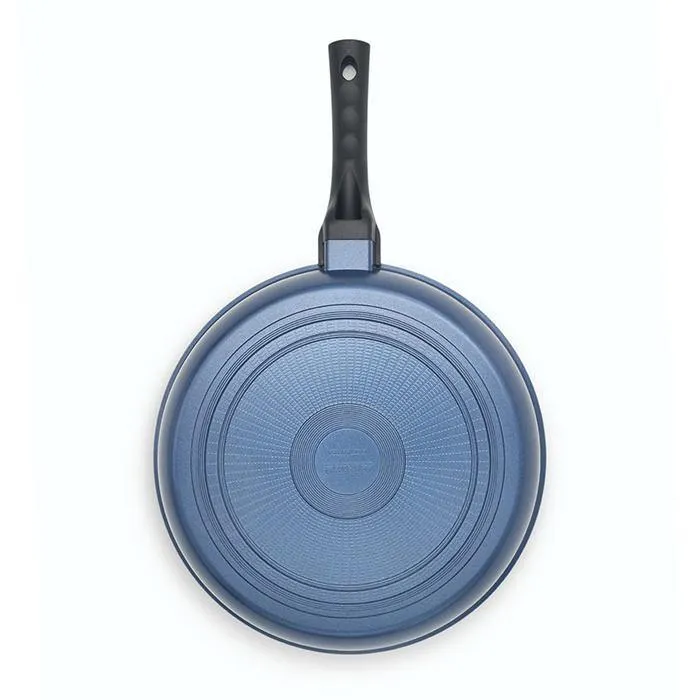 3D Coating Blue Frying Pans, Woks, and Lids 6 PCS Set