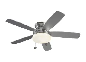 52" Traverse Semi-Flush Fan - Brushed Steel