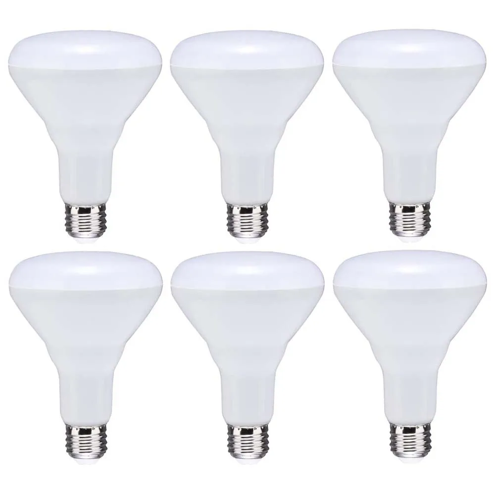 6Pk - 8.5W BR30 LED 2700K 80 CRI Medium Base 120v Dimmable - 65w equiv