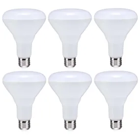 6Pk - 8.5W BR30 LED 2700K 80 CRI Medium Base 120v Dimmable - 65w equiv