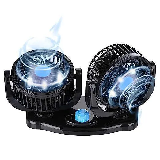 Adjustable Dual Head Car Fan