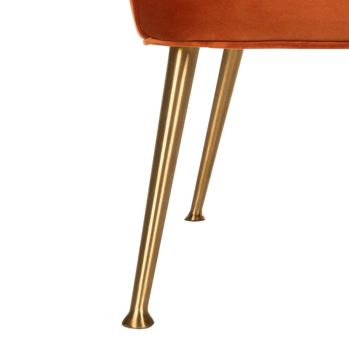 Aimee Velvet Arm Chair - Contemporary Accent Chair with Chic Gold Legs for Modern Living Spaces