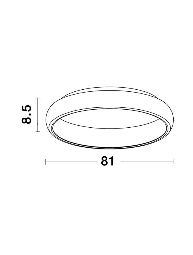 ALB Sandy White Aluminium & Acrylic Dimmable Inner Light Ring Flush Large - ID 10391