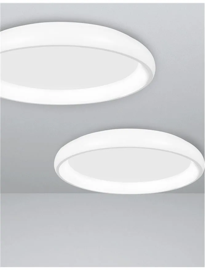 ALB Sandy White Aluminium & Acrylic Dimmable Inner Light Ring Flush Large - ID 10391