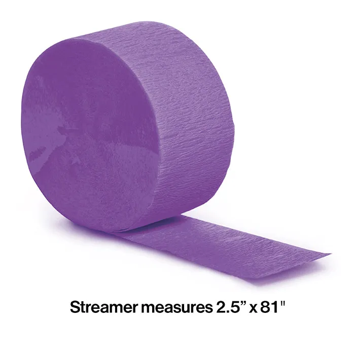 Amethyst Crepe Streamers 81 ft