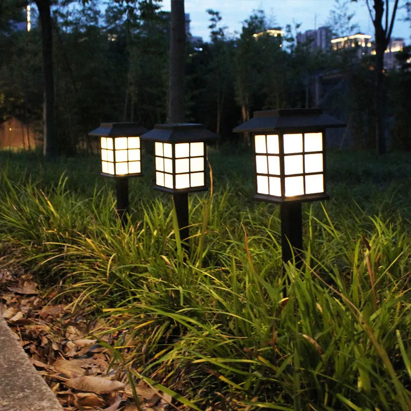 Antique Square Column Solar Garden Light (Set of 2)