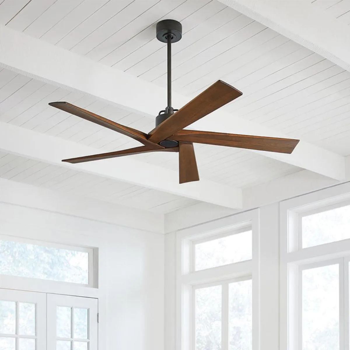 Aspen 70 Inch Aged Pewter Large Outdoor Ceiling Fan with Remote