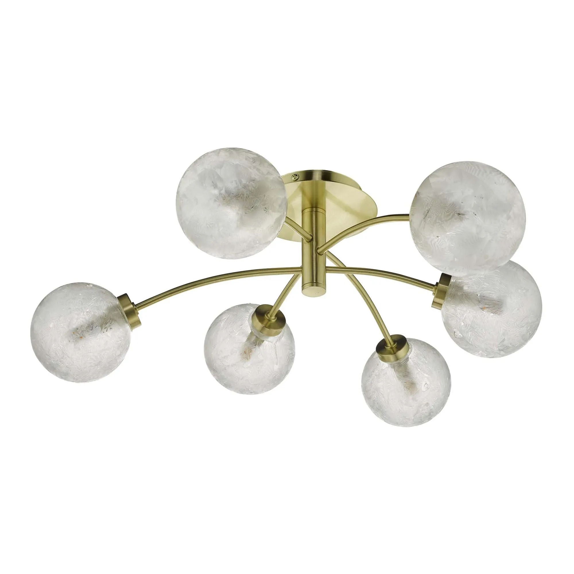 Avari 6 Light Semi Flush Satin