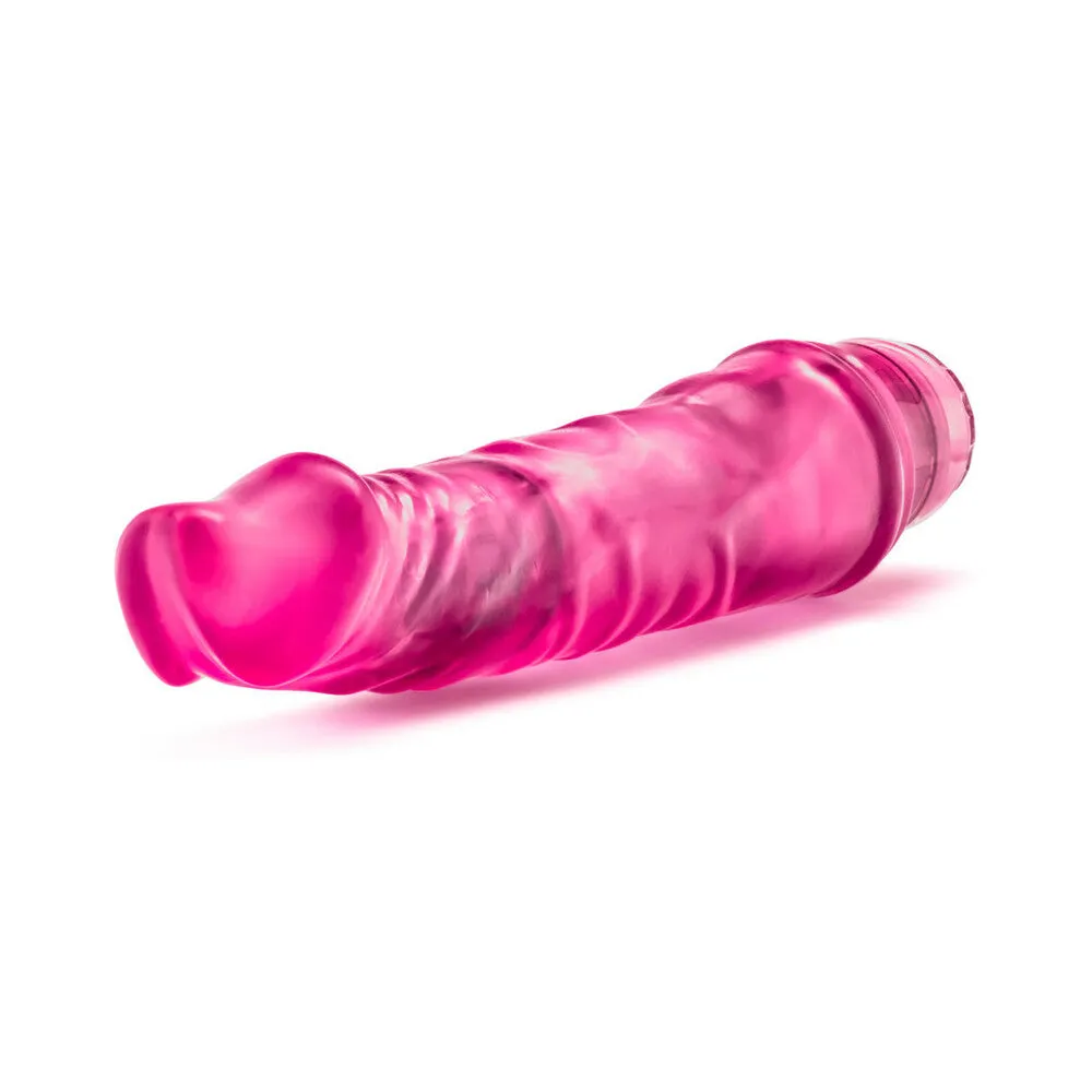 B Yours Vibe 6 Realistic 9.25 in. Vibrating Dildo Pink