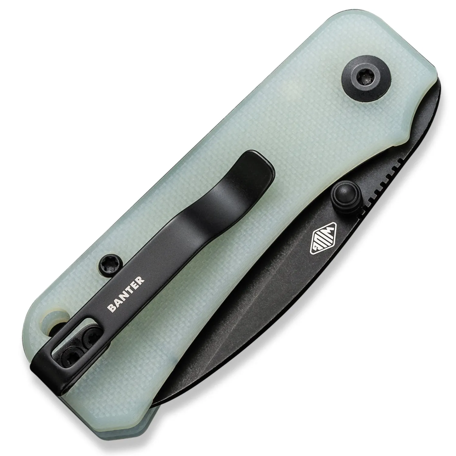 Baby Banter Pocket Knife - Natural G10 - Black Stonewash Nitro V