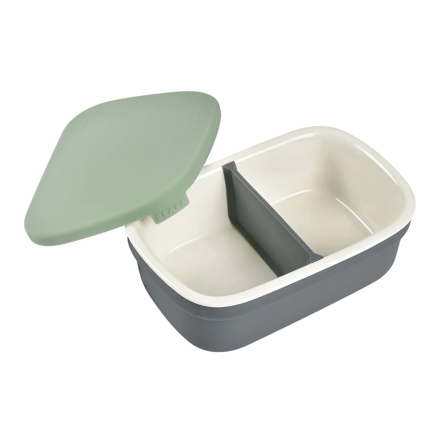 Beaba Ceramic Lunch Box - Mineral / Sage Green