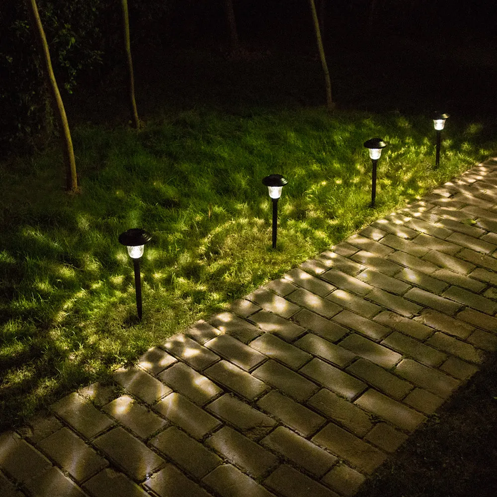 BEAU JARDIN 8/4 Pack Solar Landscape Lights Pathway Outdoor Garden Stainless Steel Waterproof for Walkway BG136 BG1671 BG1681 BG1691