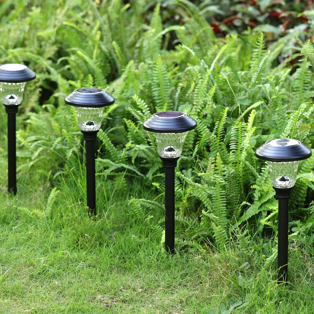 BEAU JARDIN 8/4 Pack Solar Landscape Lights Pathway Outdoor Garden Stainless Steel Waterproof for Walkway BG136 BG1671 BG1681 BG1691