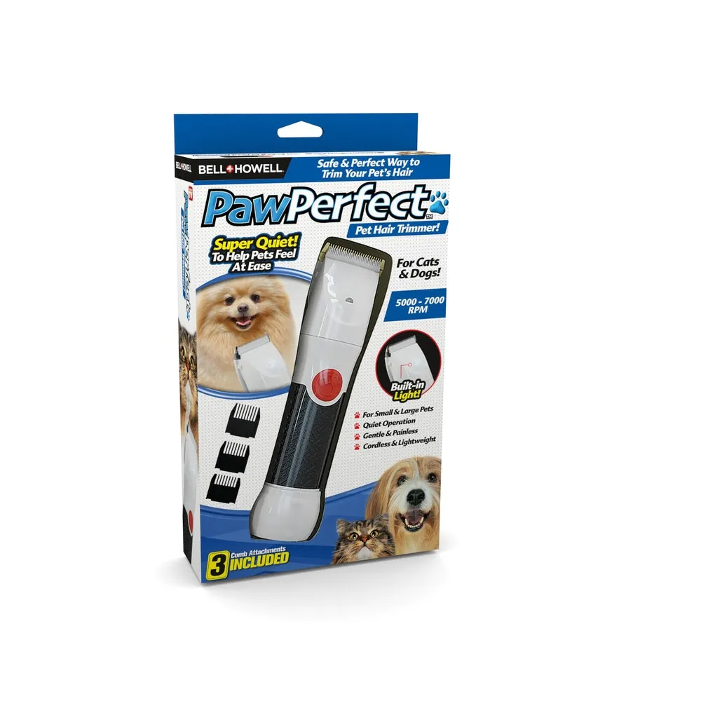 Bell   Howell Paw Perfect Dog & Cat Fur Trimmer, Black/White