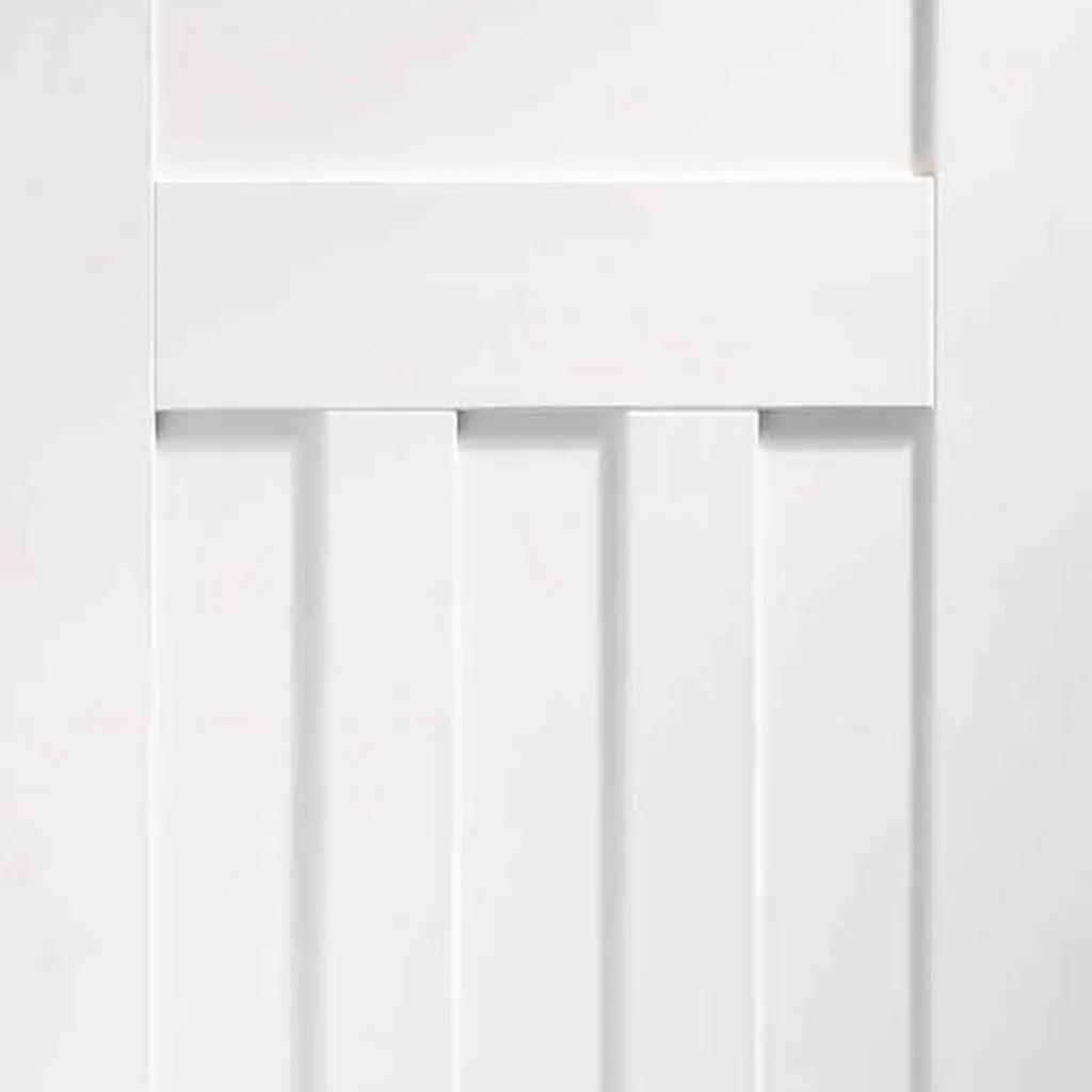 Bespoke DX 1930's Panel Double Frameless Pocket Door - White Primed