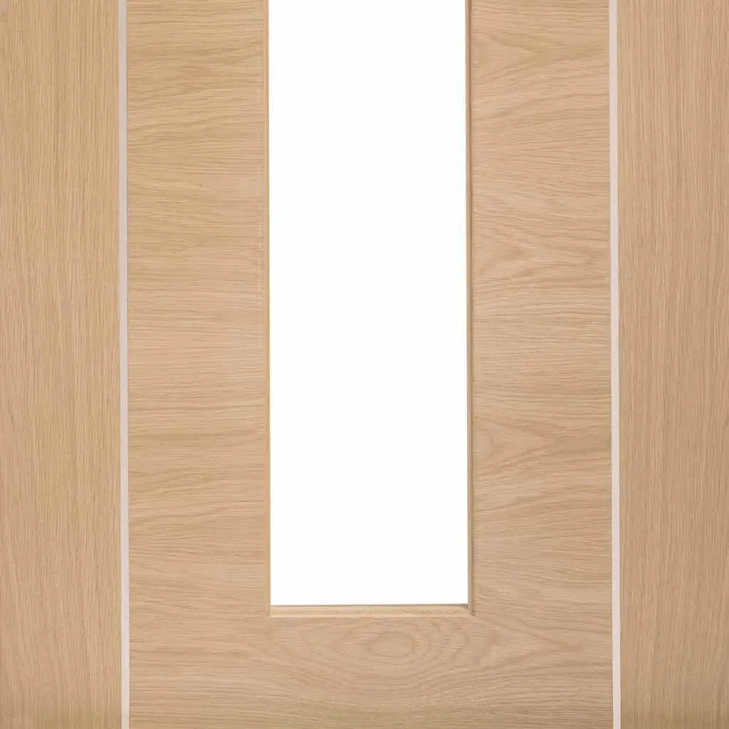 Bespoke Forli Oak Glazed 3 Door Maximal Wardrobe and Frame Kit - Aluminium Inlay - Prefinished