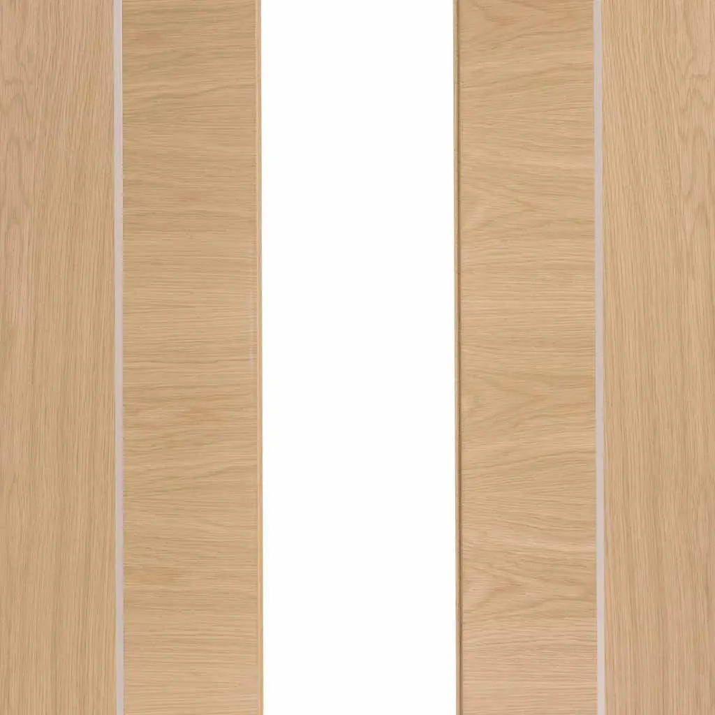 Bespoke Forli Oak Glazed 3 Door Maximal Wardrobe and Frame Kit - Aluminium Inlay - Prefinished