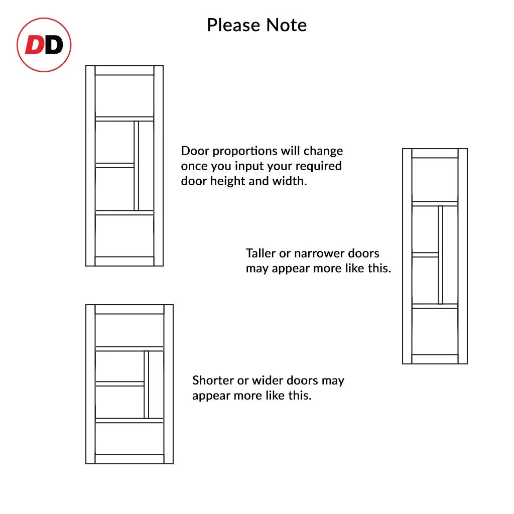 Bespoke Handmade Eco-Urban® Boston 4 Pane Single Absolute Evokit Pocket Door DD6311SG - Frosted Glass - Colour Options