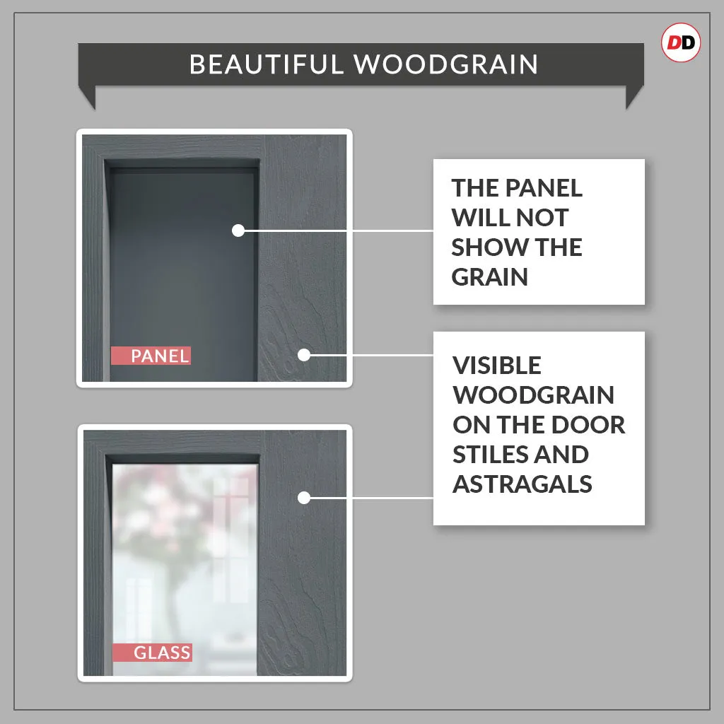 Bespoke Handmade Eco-Urban® Boston 4 Pane Single Absolute Evokit Pocket Door DD6311SG - Frosted Glass - Colour Options