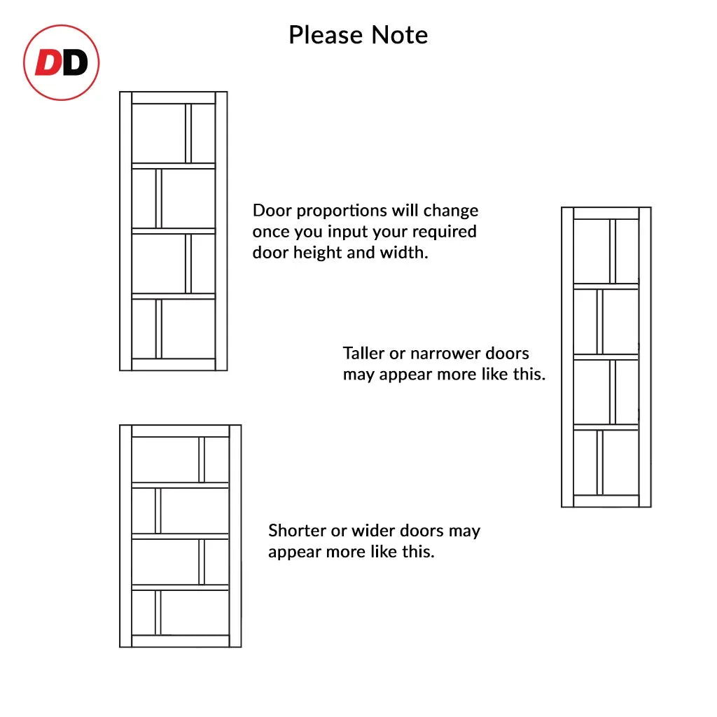 Bespoke Handmade Eco-Urban® Kochi 8 Pane Double Evokit Pocket Door DD6415SG Frosted Glass - Colour Options