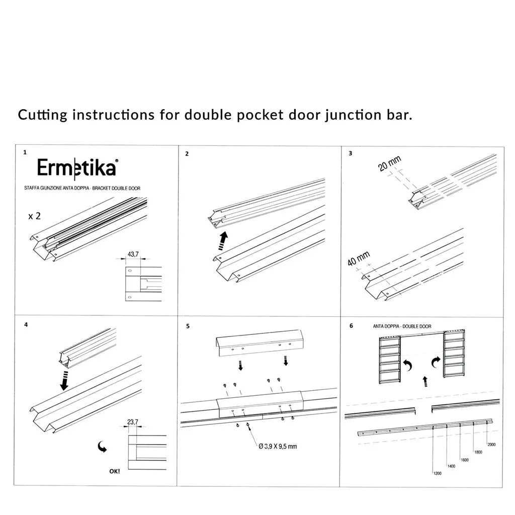 Bespoke Handmade Eco-Urban® Melville 3 Panel Double Evokit Pocket Door DD6409 - Colour Options