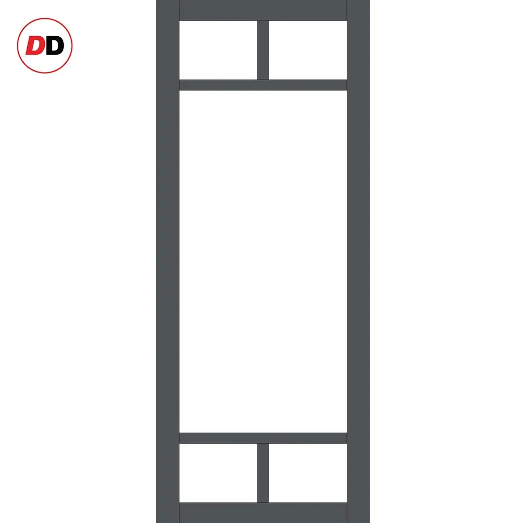 Bespoke Handmade Eco-Urban® Sydney 5 Pane Double Evokit Pocket Door DD6417G Clear Glass - Colour Options