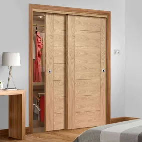 Bespoke Palermo Oak 2 Door Maximal Wardrobe and Frame Kit - Prefinished