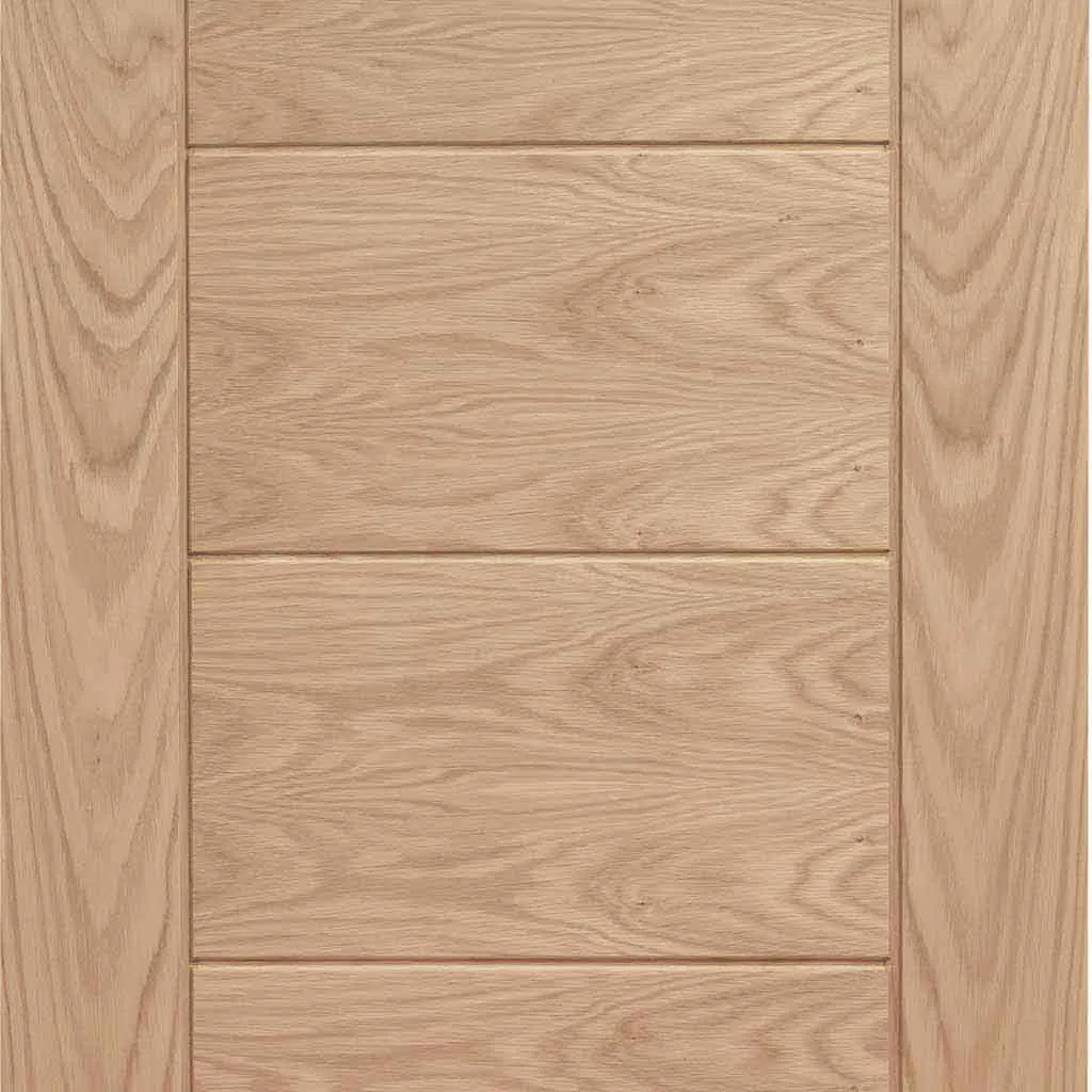 Bespoke Thrufold Palermo Flush Oak Folding 3 2 Door - Panel Effect