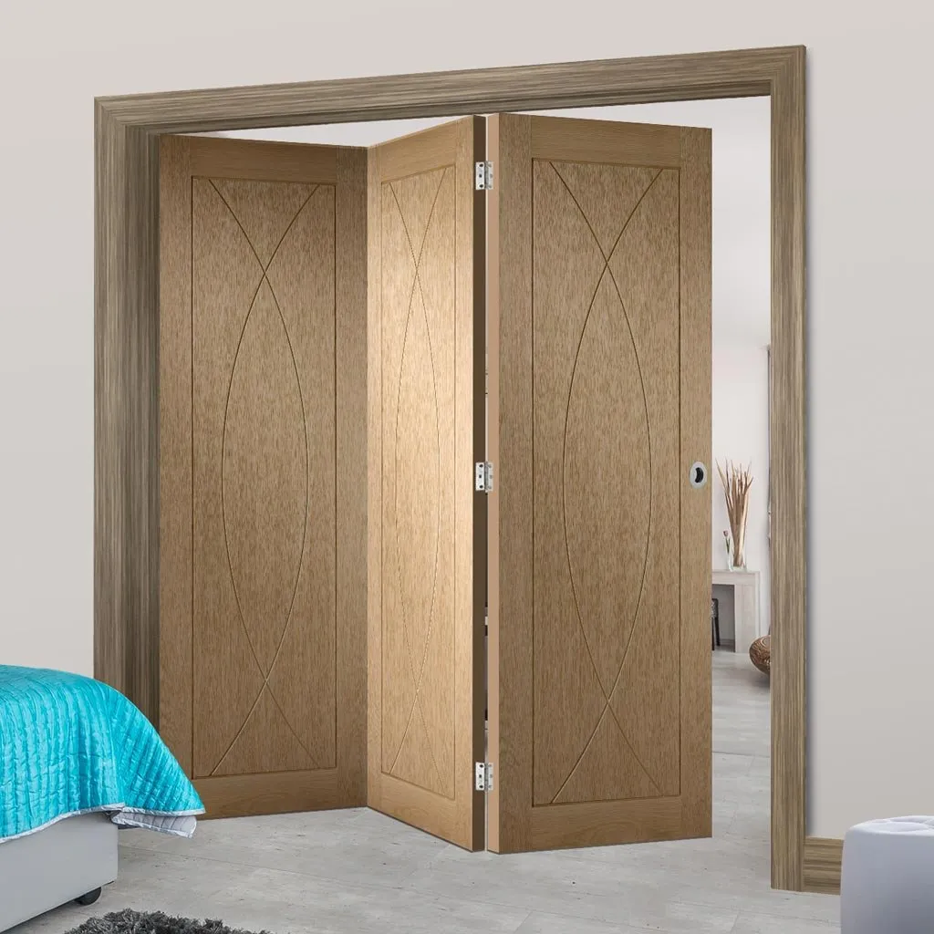 Bespoke Thrufold Pesaro Oak Flush Folding 3 0 Door