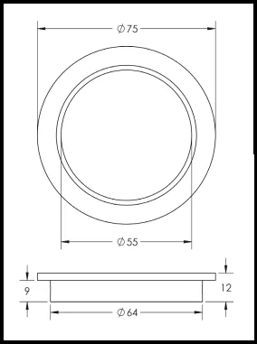 Bjorn Plain Circular Pocket Door Pull