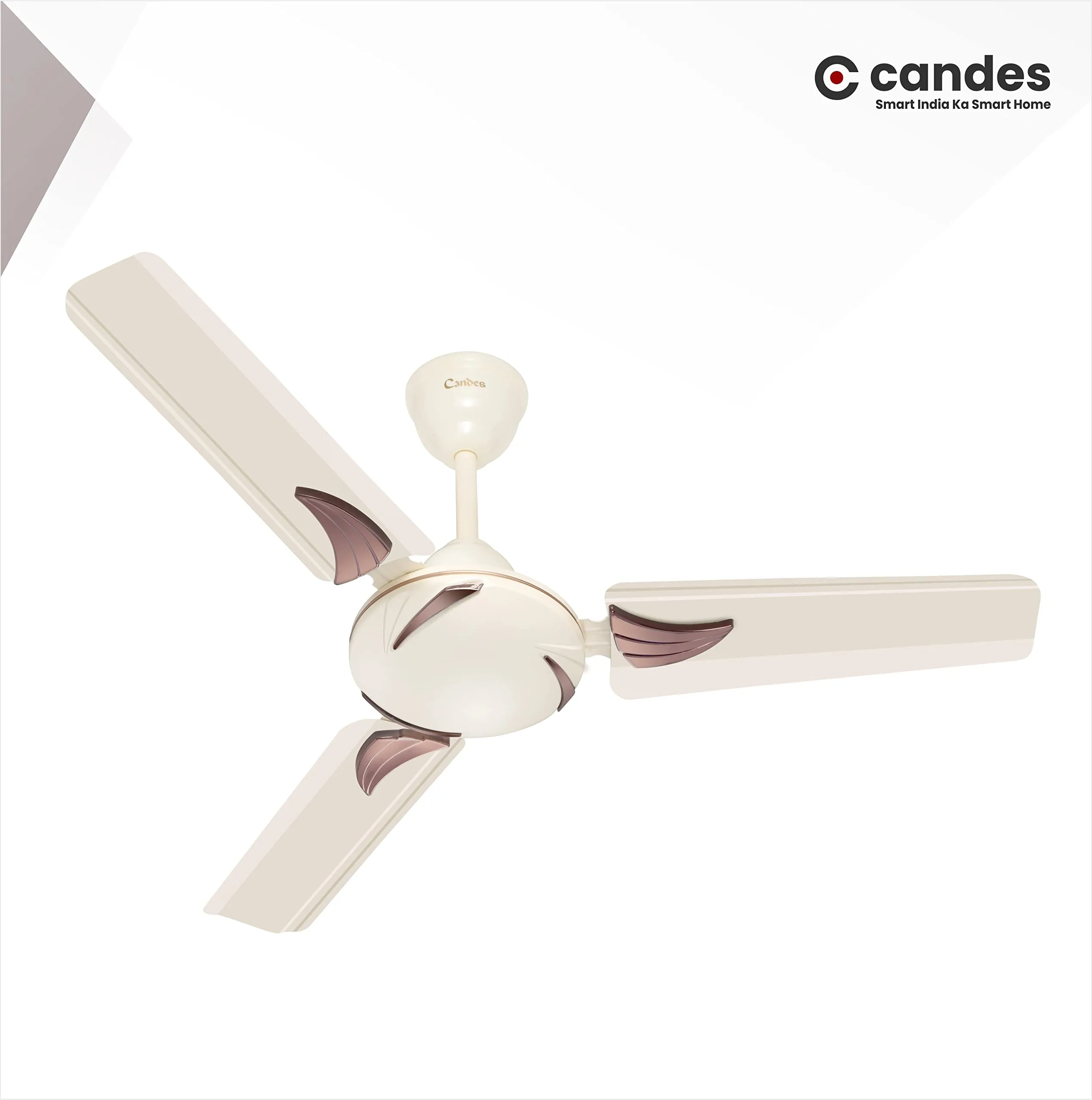 Candes Arena 900Mm, 36 Inch High Speed Anti-Dust Decorative 3 stars Rated Ceiling Fan 405 Rpm With 2 Yrs Warranty (Pack Of 2,Ivory)