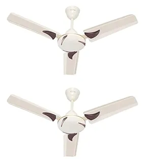 Candes Arena 900Mm, 36 Inch High Speed Anti-Dust Decorative 3 stars Rated Ceiling Fan 405 Rpm With 2 Yrs Warranty (Pack Of 2,Ivory)