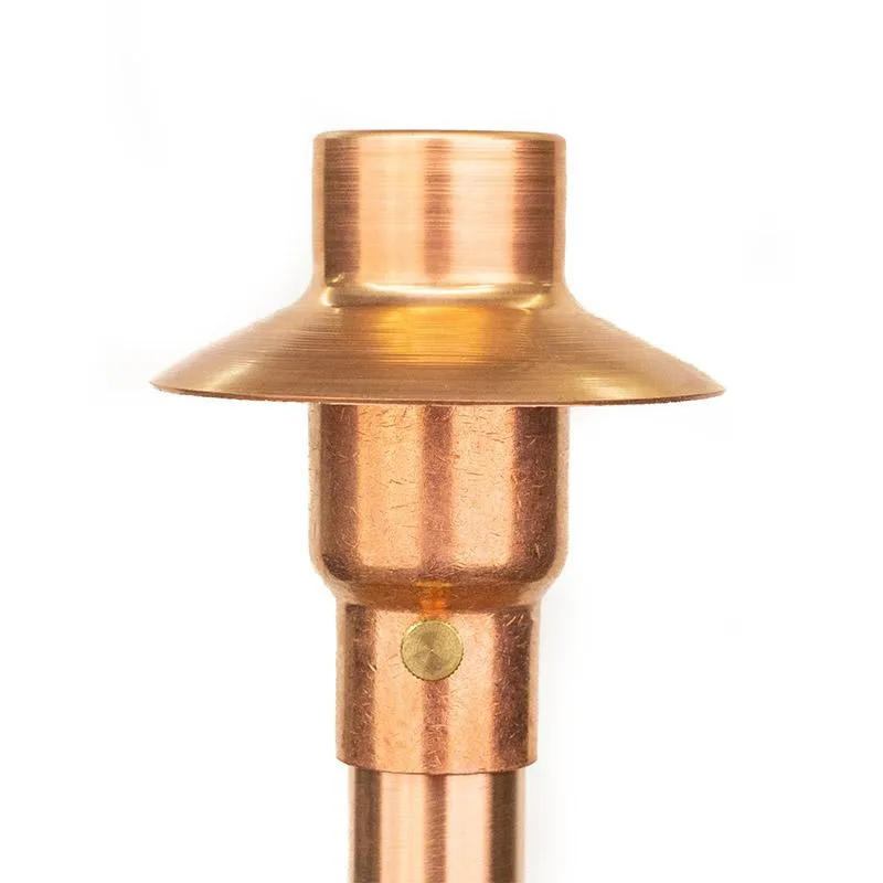 CopperMoon CM.300-20 12V Copper 3.5" Path Light Top, 20" Copper Stem With Stake