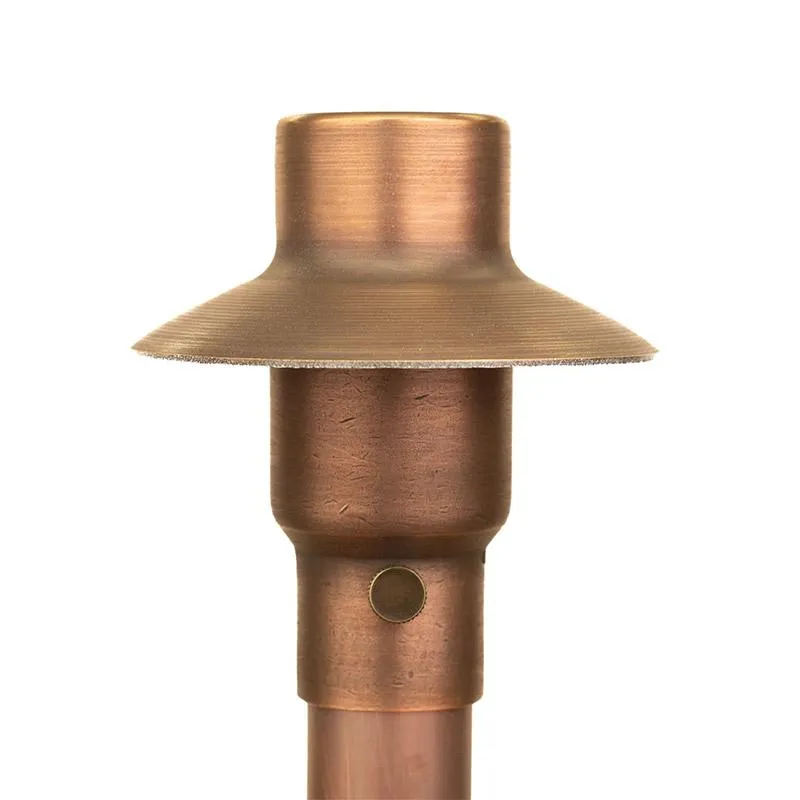 CopperMoon CM.300-20 12V Copper 3.5" Path Light Top, 20" Copper Stem With Stake