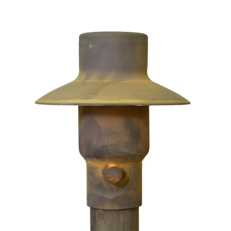 CopperMoon CM.300-20 12V Copper 3.5" Path Light Top, 20" Copper Stem With Stake