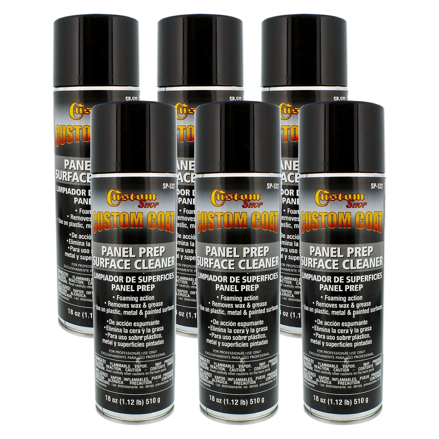 Custom Coat Panel Prep Surface Cleaner (Pack of 6)