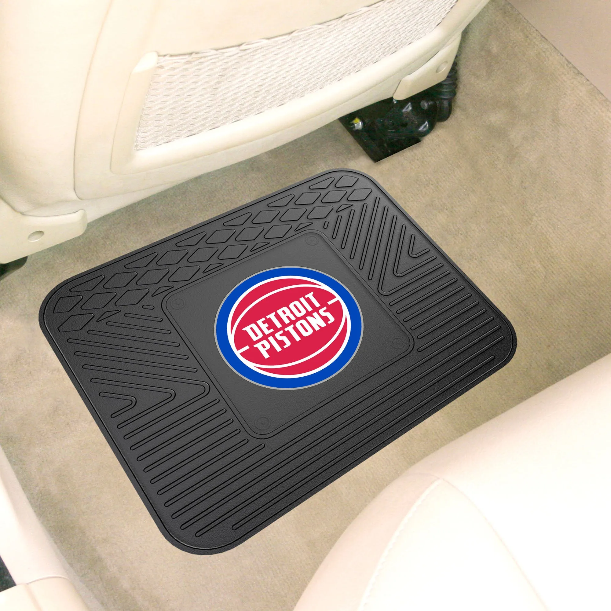 Detroit Pistons Back Seat Car Utility Mat - 14in. x 17in.