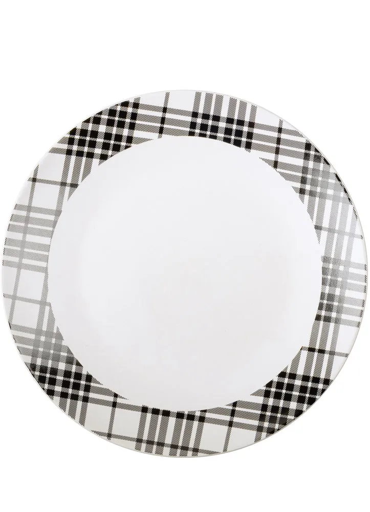 Dinner Plate Black Plaid by Primitives by Kathy