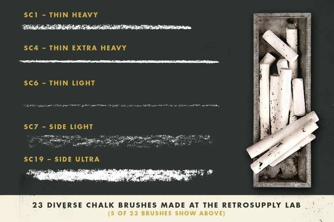 DryGoods | Chalk Brushes for Adobe Illustrator