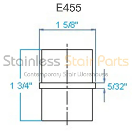 E455 Flush Fitting Handrail Connector