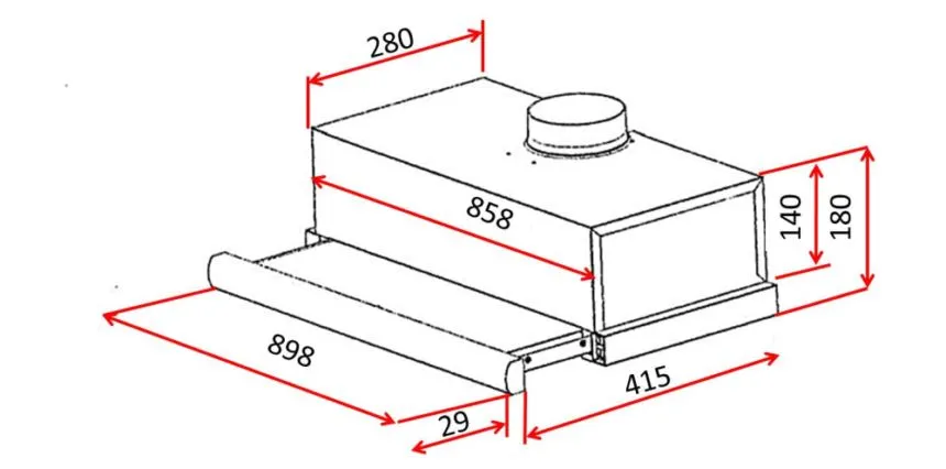 EF Cooker Hood 90CM – TF 5293/90L